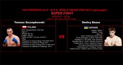 На турнире КОК 29 сентября состоится рейтинговый супер бой в категории +91кг