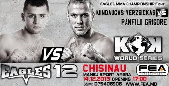 EAGLES MMA CHAMPIONSHIP Fight. Weight 77kg.Panfilii Grigore vs Mindaugas Verzbickas.