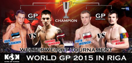 Полная файт карта поединков KOK WGP 2015 Welterweight Tournament in Riga.