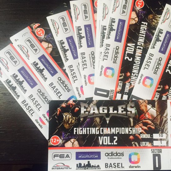 Билеты на турнир EAGLES FIGHTING CHAMPIONSHIP 2 уже в продаже!!! Tichete la turneu EAGLES FIGHTING CHAMPIONSHIP 2 deja în vînzare!!!