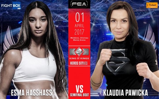 Esma Hasshass vs Klaudia Pawicka второй полуфинальный поединок первой женской четвёрки в КОК.