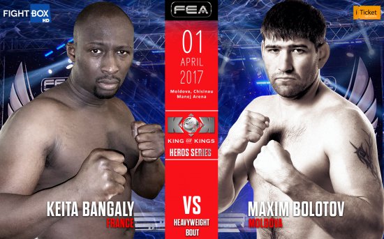 Первого апреля Максим Болотов проведет поединок против тяжеловеса из Франции Keita Bangaly.