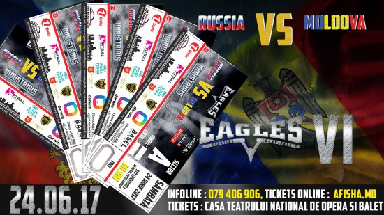 Билеты на турнир EAGLES VI, Russia VS Moldova уже в продаже!!!