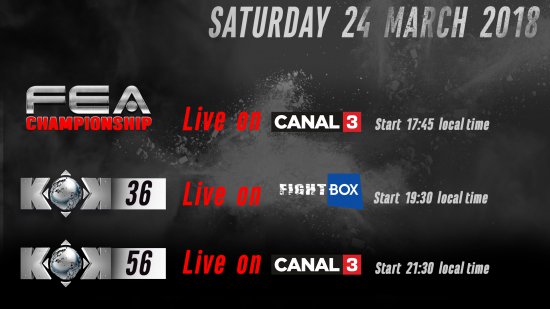 KOK tournament Live on FIGHT BOX ant CANAL3