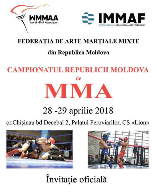 28-29 aprilie 2018  CAMPIONATUL RM la MMA 