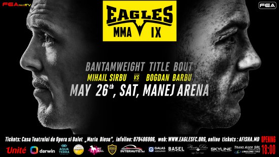 Bogdan Barbu vs Mihail Sirbu, bantamweight title bout, May 26, Chisinau.
