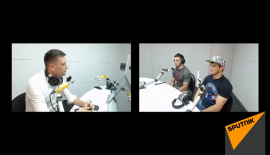 Luptătorii MMA Vlad Popovschi și Gheorghe Lupu, în Studioul Radio Sputnik Moldova