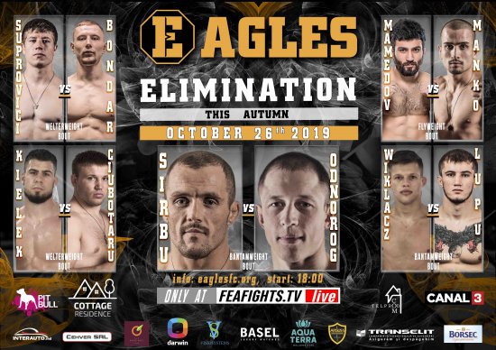 Анонсированы первые пары майн карда EAGLES ELIMINATION!!! October 26th 2019 !!!